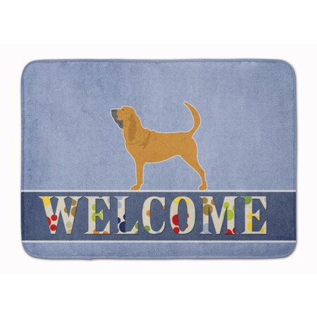 Carolines Treasures Bloodhound Welcome Machine Washable Memory Foam Mat BB5488RUG